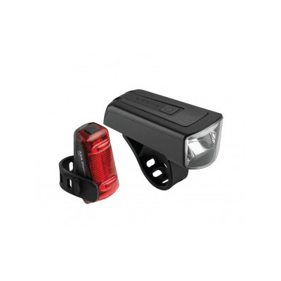 LED-svetlomet na bat.AXA Dwn 100 Dwn 100 prední a zad.svetlo, USB