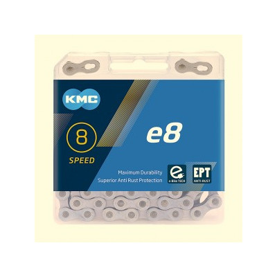 Retez KMC e8 EPT für E-Bike 1/2" x 3/32", 122 cl., 7,3mm, 8-f.