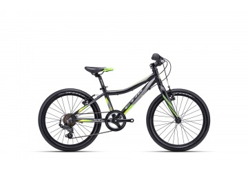 CTM detský bicykel Jerry 3.0 20" matná čierna/zelená 2022