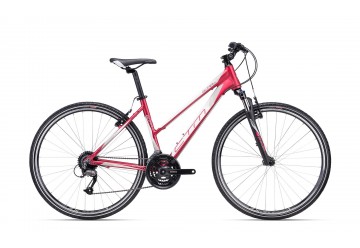 CTM crossový bicykel Bora 1.0 matná červená/sivá 28" 2022
