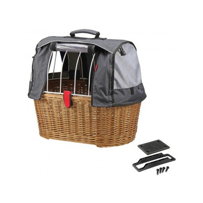 Brašna na psy KLICKfix Doggy Basket Plus hnedá, 45x52x36cm, 40l, 2000g, GTA