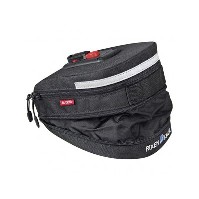 Taška pod sedlo KLICKfix Micro200rozšir. crn.,12x8x19cm,1,5 l,175g, vc.adaptéru