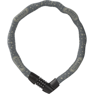 Tresor 1385/75 grey star Kódový reťazový zámok na zabezpečenie bicykla