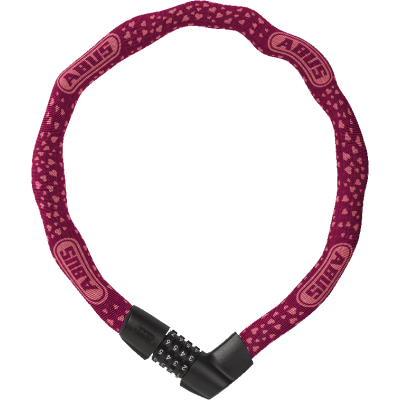 Tresor 1385/75 cherry heart Kódový reťazový zámok na zabezpečenie bicykla