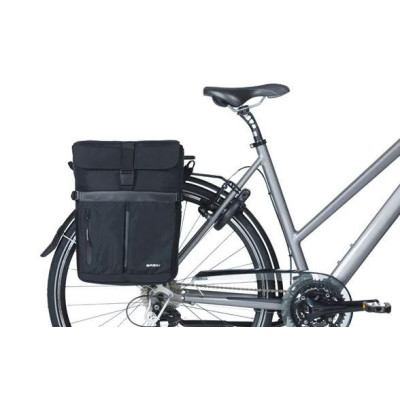 Basil MOVE MIK hook - Bočná taška na zadný nosič bicykla s MIK hook systémom a kapacitou 15L