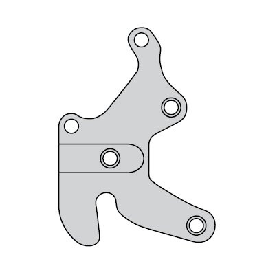 Držiak prehadzovača 028  DH-020 L