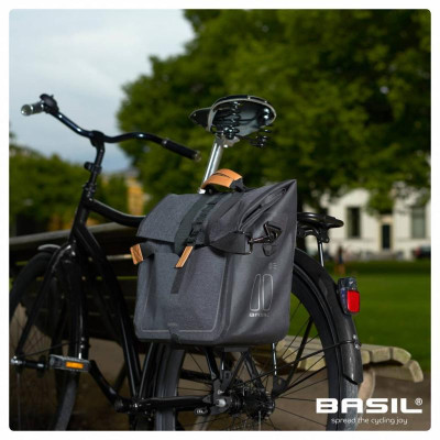 Basil URBAN DRY Business - Štýlová nepremokavá taška na nosič bicykla
