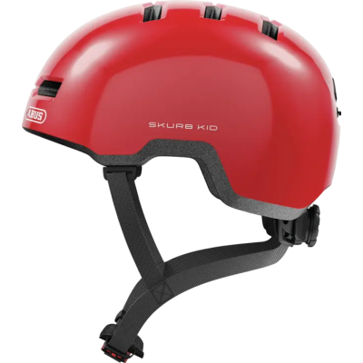 Skurb Kid shiny red S Prilba nielen pre cyklistov