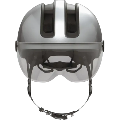 HUD-Y ACE gleam silver L Štýlová prilba do mesta s integrovanými okuliarmi