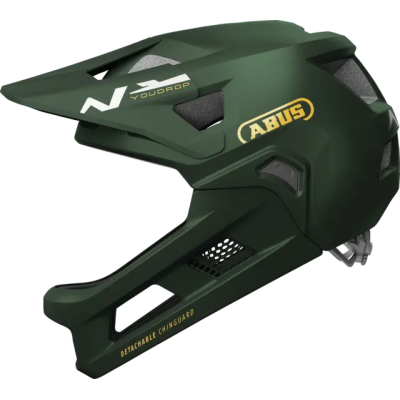 YouDrop FF moss green S Detská celotvárová prilba