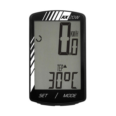 Cyklopočítač AX-20W 20f čierny