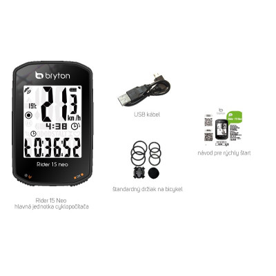 Cyklopočítač Bryton Rider 15 Neo E