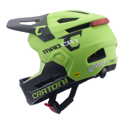 Detská Prilba CRATONI MadCat MIPS Lime/Black Matt - S/M (49-56cm)
