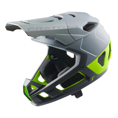 Prilba CRATONI Interceptor 2.0 Grey/Lime Matt - M/L (58-61cm)