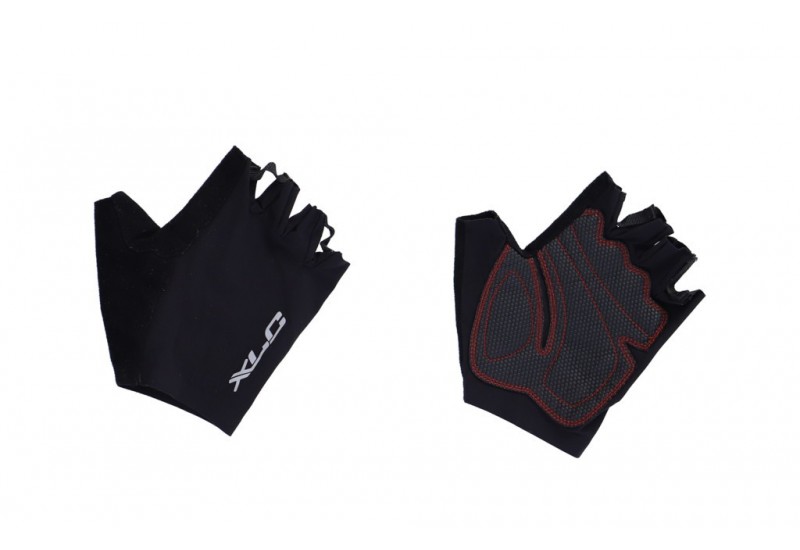 XLC cyklistické rukavice krátkoprsté, čierna/reflex, veľ. L