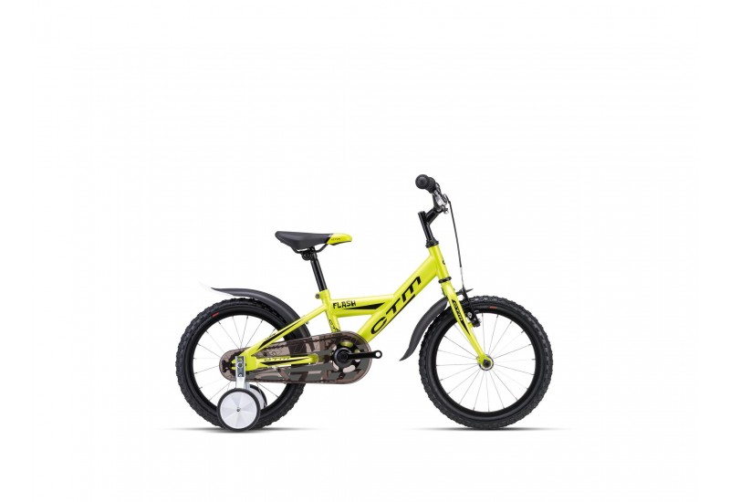 CTM detský bicykel Flash matná limetková perleť 16" 2023