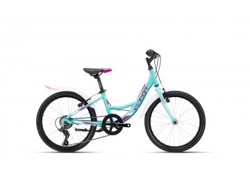 CTM detský bicykel ELLIE matná tyrkysova/fialova 20" 2023