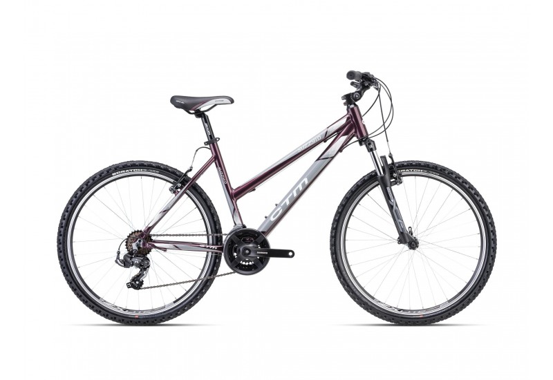 CTM horský bicykel SUZZY 1.0 tmavoružová perleť / sivá 26" 2023