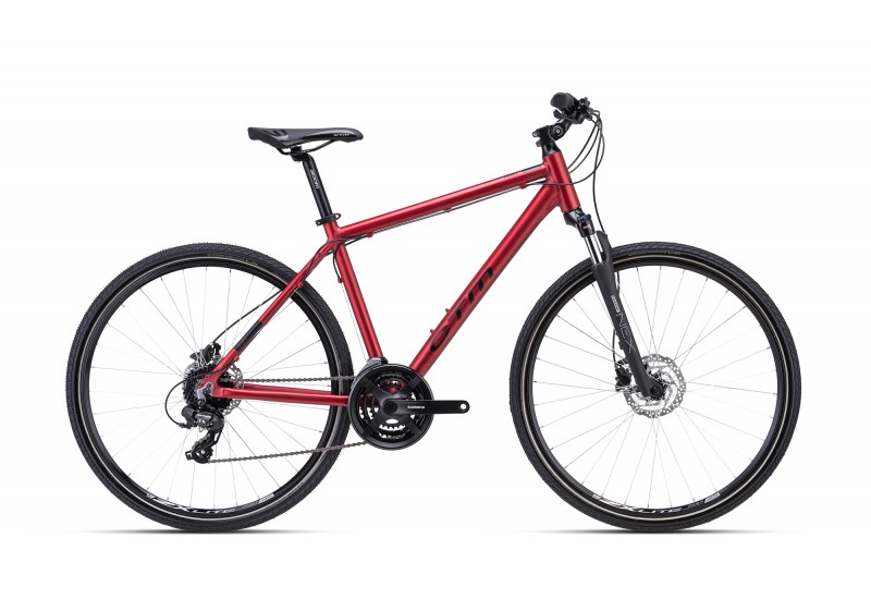 CTM crossový bicykel TRANZ 3.0 matná červená 28" 2023