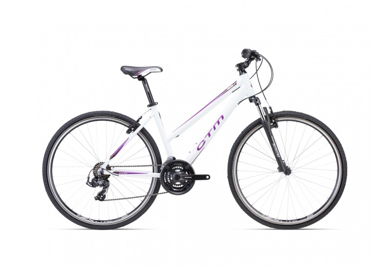 CTM crossový bicykel MAXIMA 1.0 bielofialová perleť 28" 2023