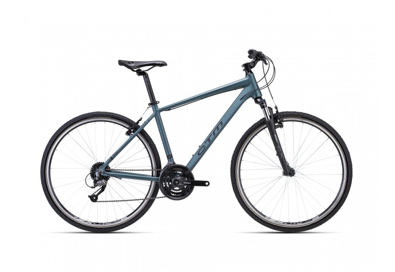 CTM crossový bicykel STARK 1.0 matná sivomodrá 28" 2023