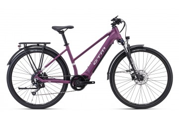 CTM dámsky trekingový elektrobicykel SENZE Lady - matná purpurová / teplá sivá 28" 630Wh 2023