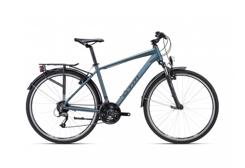 CTM trekingový bicykel STARK 1.0 - matná sivomodrá 28" 2023