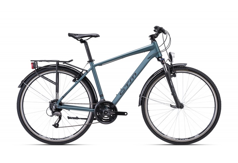 CTM trekingový bicykel STARK 1.0 - matná sivomodrá 28" 2023