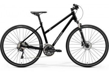 Merida crossový bicykel CROSSWAY 500 W (LADY) lesklý čierny(matný strieborný) 28" 2023