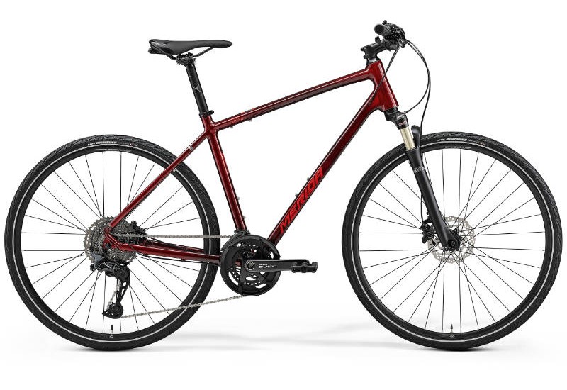 Merida crossový bicykel CROSSWAY 700 tmavočervený(červený) 28" 2024