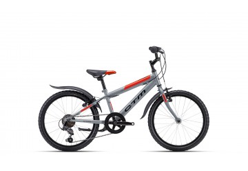 CTM detský bicykel SCOOBY 1.0 matná šedá / neónová červená 2024