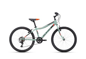 CTM detský bicykel BERRY 1.0 sivozelená / neónová oranžová 2024