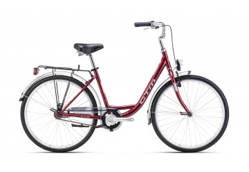 CTM mestský bicykel OLIVIA 1.0 tmavá červená perleť 2024
