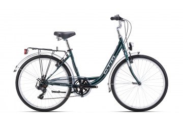 CTM mestský bicykel OLIVIA 2.0 tmavozelená perleť 2024