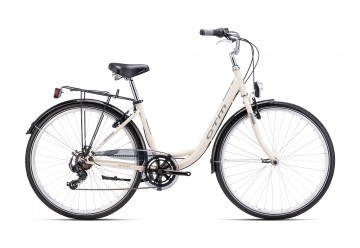 CTM mestský bicykel RITA 1.0 matná svetlá béžová / šedá 2024