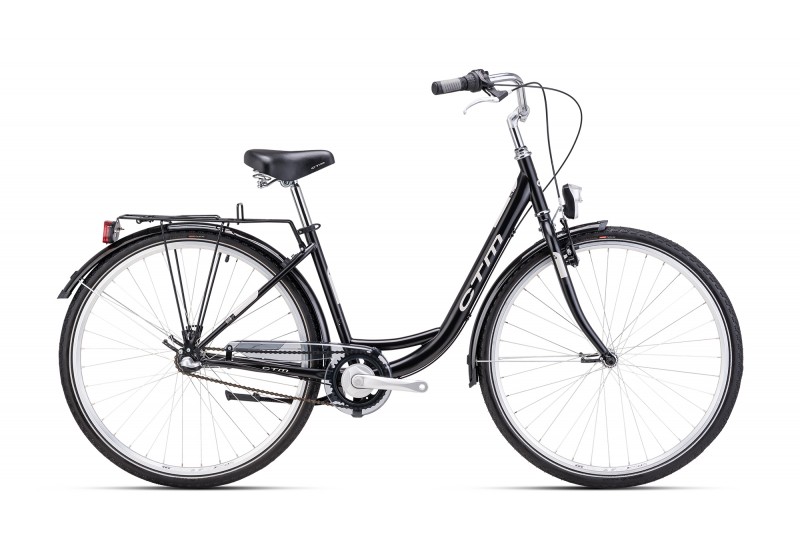 CTM mestský bicykel RITA 2.0 matná čierna / svetlá béžovošedá 2024