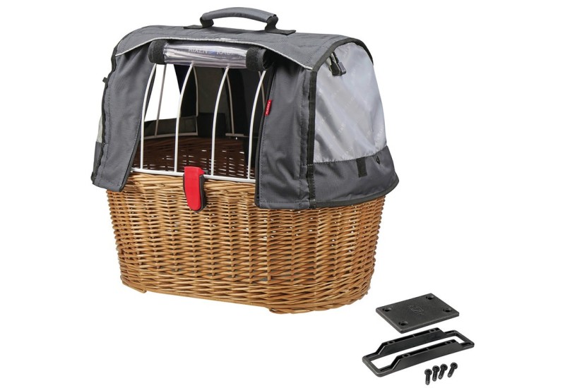 KLICKFIX košík na bicykel pre zvieratá Doggy Plus GTA 45x52x36cm, hnedá