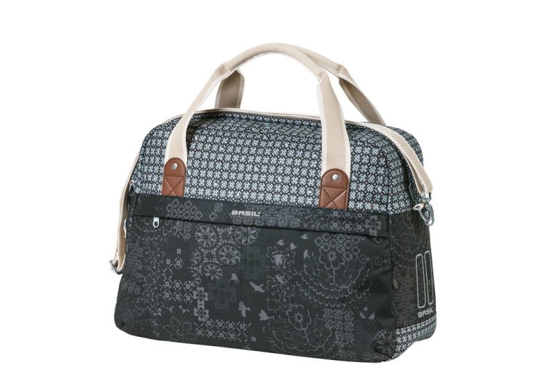 Basil brašňa na nosič Bohème Carry All Bag 18l vzorovaná čierna, 44x17x31cm