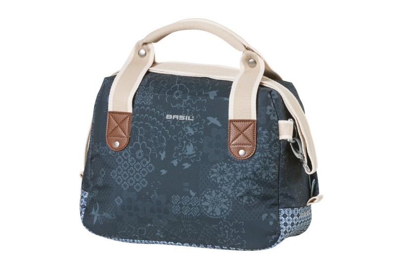 Basil taška na riadidlá Bohème City 8l vzorovaná modrá, 32x12x23cm