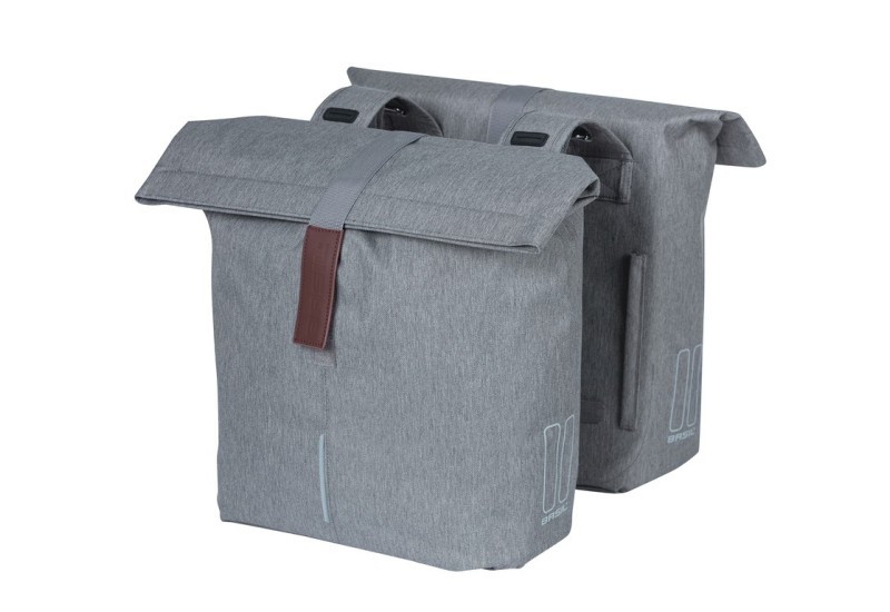 Basil dvojitá brašňa na nosič City Double 32l šedá, 30x18x49cm