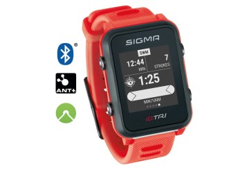 Sigma Sport. hodinky ID Tri Basic neon.červená