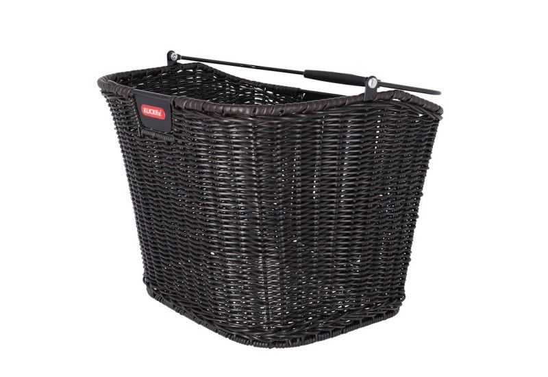 KLICKFIX detský košík na bicykel 34x25x27cm, čierna pletený, bez adaptéru, 16 l