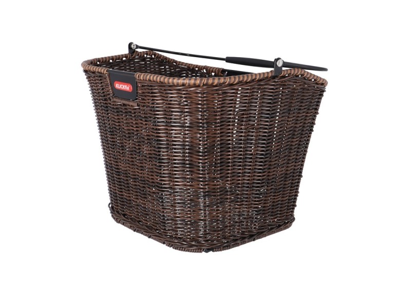 KLICKFIX detský košík na bicykel 34x25x27cm, hnedá pletený, bez adaptéru, 16 l