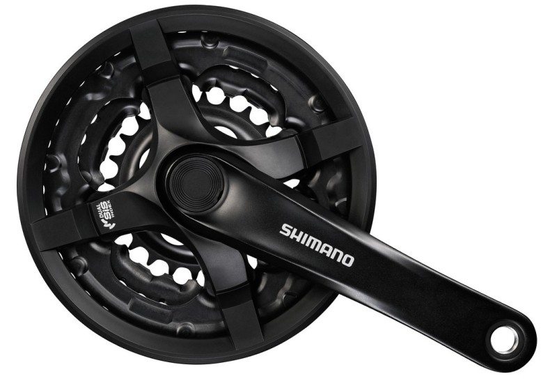 Shimano kľuky súprava TY 501 42/34/24 zubov 175 mm čierna FC-TY501 4hran 6/7/8-st s ochranným krytom prevodníka 