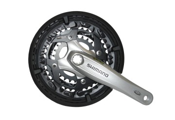 Shimano kľuky T521 48/36/26 zubov 175mm strieborné FC-T 521, s ochranným krytom prevodníka, Octalink