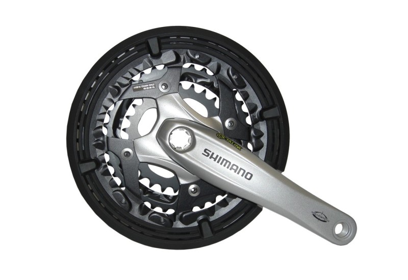 Shimano kľuky T521 48/36/26 zubov 175mm strieborné FC-T 521, s ochranným krytom prevodníka, Octalink