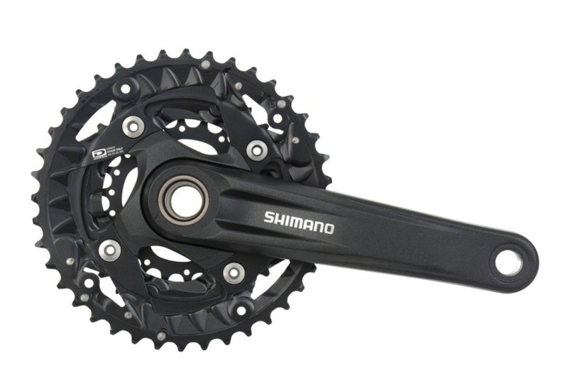 Shimano kľuky MT500 40/30/22 zubov 175mm FC-MT500čierna, bez ochranného krytu prevodníka, pevná osa