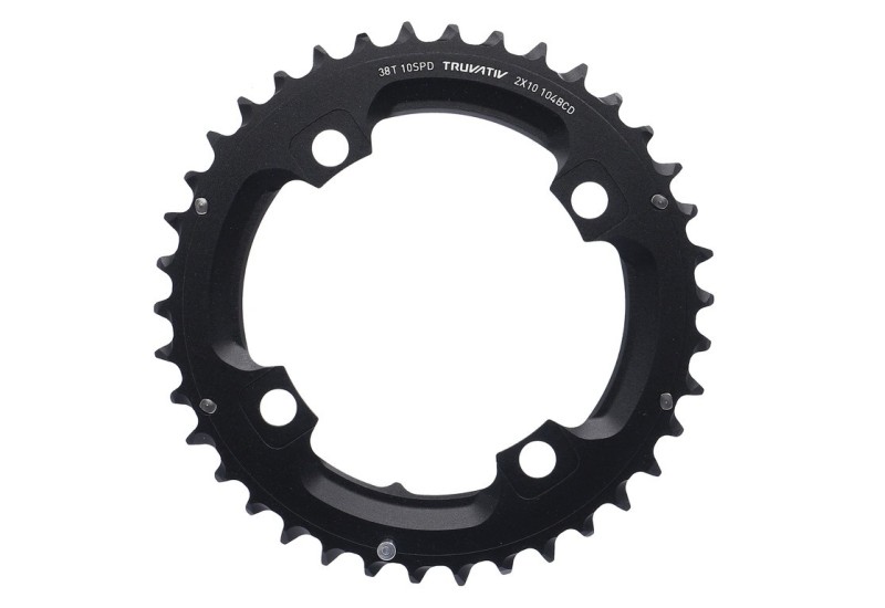 SRAM Prevodník MTB 38 Z. S1 2x10-st. 104mm roztec, hliník,čierna, Pin dlhý