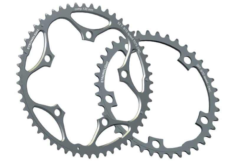 Stronglight prevodník Type 130 S, strieborná, 42 zubov, kompatibilný Shimano-Sram-FSA vnitrní 42 Z strieborná 7075-T6