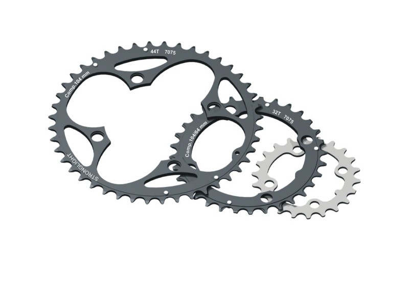 Stronglight Prevodník MTB 104/64 CT² vnejí 44 zubov, čierna, 9-st.